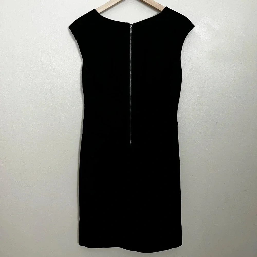 Tory Burch • Black Twist Patrice Wool Front Cocktail Dress